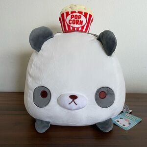 Super cute and extremely soft 17 inch Mogu Panda with Popcorn Round1 Plush